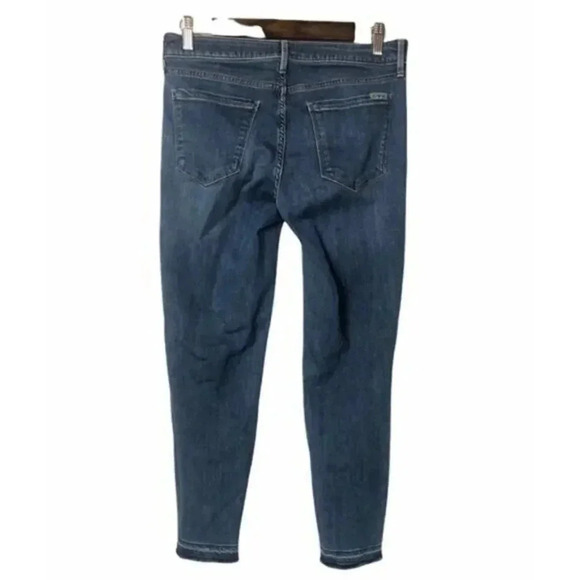 Eddie Bauer Elasian Curvy Crop Raw Hem Medium Wash Skinny Jeans 8 - Picture 4 of 8